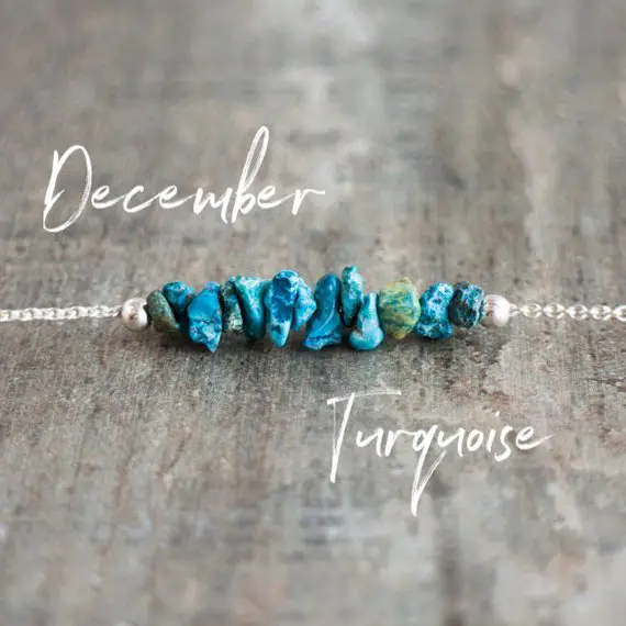 Turquoise Necklace, Raw Crystal Necklaces For Women. December Birthstone Jewelry, Gifts For Her