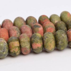 Shop Unakite Rondelle Beads! Matte Lotus Pond Unakite Beads Grade AAA Genuine Natural Gemstone Rondelle Loose Beads 6x4MM 8X5MM Bulk Lot Options | Natural genuine rondelle Unakite beads for beading and jewelry making.  #jewelry #beads #beadedjewelry #diyjewelry #jewelrymaking #beadstore #beading #affiliate #ad