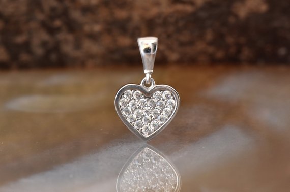 Heart Charm-heart Pendant-zircon Pendant-fashion Necklace-gold Pendant -women Jewelry-anniversary Gift-wedding Necklace-birthday Present