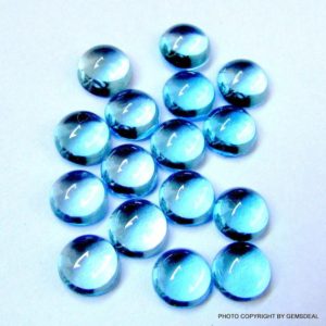 Shop Topaz Cabochons! 10 pieces 4mm Swiss Blue Topaz Cabochon Round Gemstone, Swiss Blue Topaz Round Cabochon Quality AAA++ gemstone | Natural genuine stones & crystals in various shapes & sizes. Buy raw cut, tumbled, or polished gemstones for making jewelry or crystal healing energy vibration raising reiki stones. #crystals #gemstones #crystalhealing #crystalsandgemstones #energyhealing #affiliate #ad