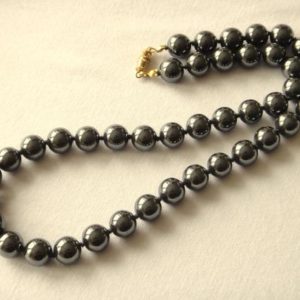 Shop Hematite Necklaces! 10mm Hematite Necklace – VARIOUS Length Options  Genuine Natural 10 mm Grey Beads Hand knotted Necklace Haematite MapenziGems | Natural genuine Hematite necklaces. Buy crystal jewelry, handmade handcrafted artisan jewelry for women.  Unique handmade gift ideas. #jewelry #beadednecklaces #beadedjewelry #gift #shopping #handmadejewelry #fashion #style #product #necklaces #affiliate #ad