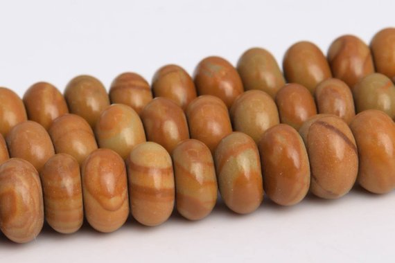 Brown Wood Skin Jasper Beads Grade Aaa Genuine Natural Gemstone Rondelle Loose Beads 6mm 8mm Bulk Lot Options