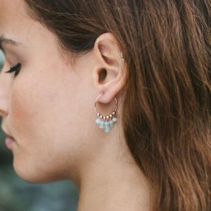 Shop Amazonite Jewelry! Amazonite bohemian earrings. Chandelier earrings. Fringe hoop earrings. Gemstone earrings. Green gypsy earrings. Amazonite earrings. | Natural genuine Amazonite jewelry. Buy crystal jewelry, handmade handcrafted artisan jewelry for women.  Unique handmade gift ideas. #jewelry #beadedjewelry #beadedjewelry #gift #shopping #handmadejewelry #fashion #style #product #jewelry #affiliate #ad