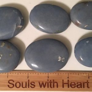 Shop Angelite Shapes! Angelite Palm Stone, Stone of Awareness, Peaceful, Angelic, Healing Crystals and Stones | Natural genuine stones & crystals in various shapes & sizes. Buy raw cut, tumbled, or polished gemstones for making jewelry or crystal healing energy vibration raising reiki stones. #crystals #gemstones #crystalhealing #crystalsandgemstones #energyhealing #affiliate #ad