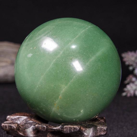 2.8"the Large Aventurine Sphere/green Aventurine Ball/crystal Healing/calm/comfort/metaphysical Energy/special Gift/chakra-70mm-472g#3161