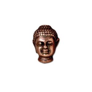 Shop Beads With Large Holes! Buddha Bead TierraCast Large Hole Antique Copper Buddha Bead 14mm x 9.75mm 2 pcs F390 | Shop jewelry making and beading supplies, tools & findings for DIY jewelry making and crafts. #jewelrymaking #diyjewelry #jewelrycrafts #jewelrysupplies #beading #affiliate #ad