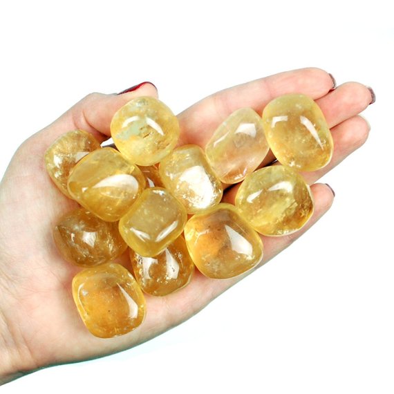 Honey Calcite Tumbled Stone, Honey Calcite, Tumbled Stones, Stones, Crystals, Rocks, Gifts, Gemstones, Gems, Zodiac Crystals, Healing Stone