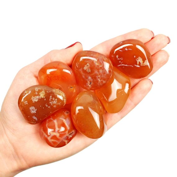 Carnelian Tumbled Stone, Carnelian, Tumbled Stones, Crystals, Stones, Gifts, Rocks, Gems, Gemstones, Zodiac Crystals, Healing Crystals