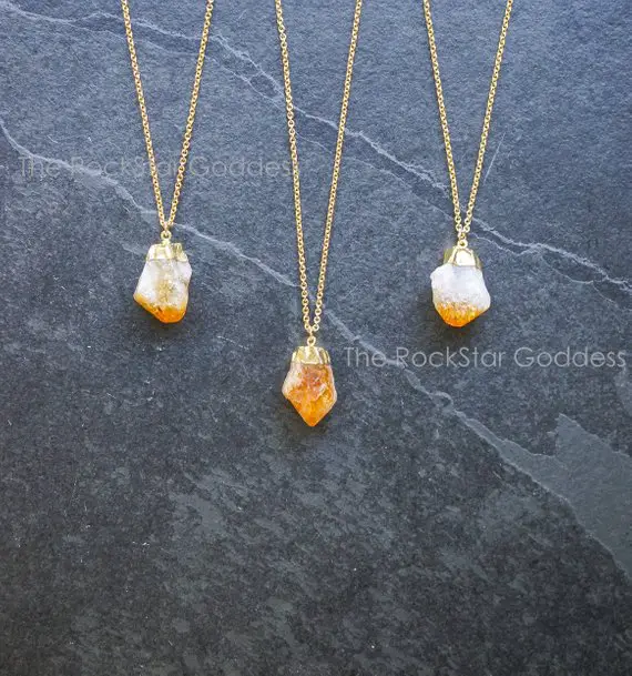 Mens Citrine Necklace, Gold Citrine Necklace, Men's Necklace, Men's Jewelry, Gemstone Necklace, Men's Gold Necklace, Mens Gold Chain