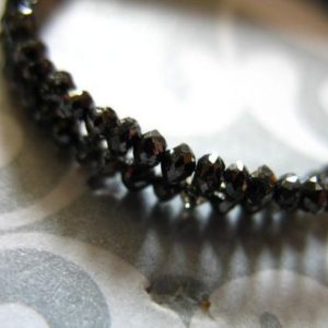 Shop Diamond Rondelle Beads! 5-100 pcs / 2.5-3 mm, Diamond Beads, BLACK DIAMOND Rondelles Beads / Luxe AAA, wholesale precious gemstone april birthstone drb 30 solo tr | Natural genuine rondelle Diamond beads for beading and jewelry making.  #jewelry #beads #beadedjewelry #diyjewelry #jewelrymaking #beadstore #beading #affiliate #ad