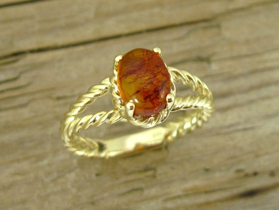 Genuine Amber Ring, Golden Amber Ring, Natural Baltic Amber Stone, Statement Ring, Gold Gemstone Ring, Natural Amber Ring, Unique Gold Ring