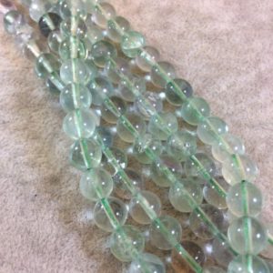 Shop Fluorite Round Beads! Green Fluorite Round Bead Strand, 8mm, approx. 50 beads per strand | Natural genuine round Fluorite beads for beading and jewelry making.  #jewelry #beads #beadedjewelry #diyjewelry #jewelrymaking #beadstore #beading #affiliate #ad