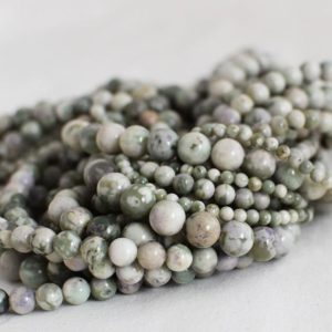 Shop Jade Round Beads! Natural Peace Jade Semi-precious Gemstone Round Beads – 4mm, 6mm, 8mm, 10mm sizes – 15" strand | Natural genuine round Jade beads for beading and jewelry making.  #jewelry #beads #beadedjewelry #diyjewelry #jewelrymaking #beadstore #beading #affiliate #ad