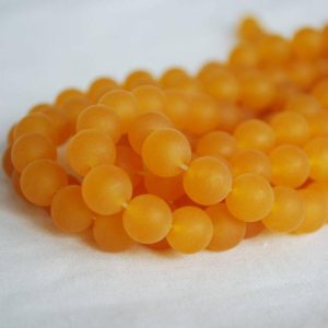 Shop Jade Round Beads! High Quality Grade A Yellow Jade (dyed) Frosted / – MATTE – Semi-precious Gemstone Round Beads – 4mm, 6mm, 8mm, 10mm – 15" strand | Natural genuine round Jade beads for beading and jewelry making.  #jewelry #beads #beadedjewelry #diyjewelry #jewelrymaking #beadstore #beading #affiliate #ad