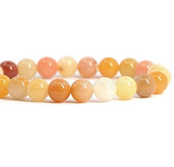 U Pick 1 Strand/15" Natural Multi Color Yellow Jade Healing Gemstone 4mm 6mm 8mm 10mm Round Beads For Bracelet Earrings Jewelry Making
