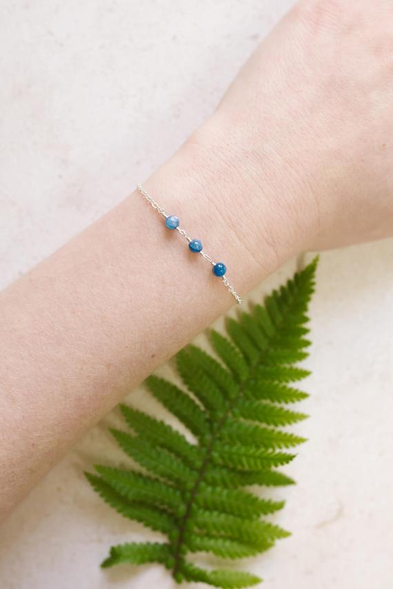 Kyanite Protection Bracelet. Kyanite Bracelet. Womens Bracelet. Bead Bracelet. Gemstone Bracelets. Bracelets For Women. Beaded Bracelets.