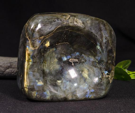 Extra Large Raw Polished Labradorite Home Stone-ashtray/labradorite Stone/lucky Stone Of Leo/special Gift/decor-55*138*125mm 1861g#2647