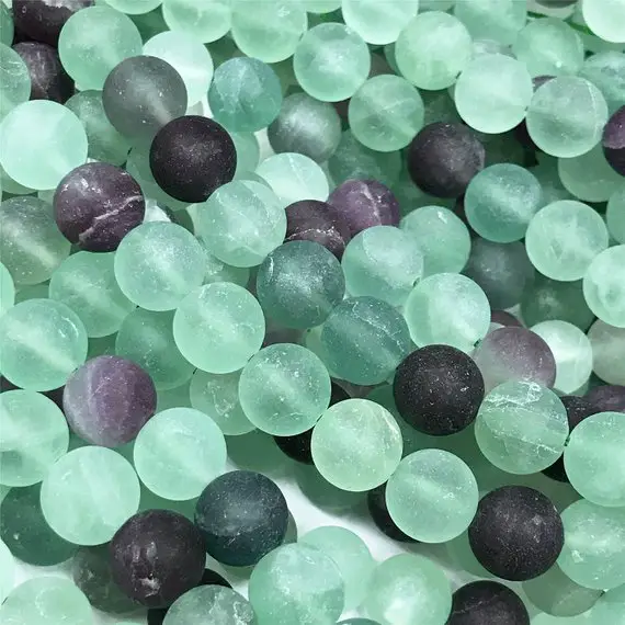 Matte Multi Color Fluorite Round Beads,4mm 6mm 8mm 10mm 12mm Beads,natural Gemstone, Approx 15.5 Inch Strand