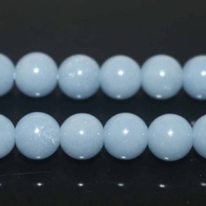 Natural AA Angelite Smooth Round Beads,6mm 8mm 10mm 12mm Anngelite Beads Wholesale Supply,one strand 15",Gemstone Beads,blue beads | Natural genuine beads Gemstone beads for beading and jewelry making.  #jewelry #beads #beadedjewelry #diyjewelry #jewelrymaking #beadstore #beading #affiliate #ad