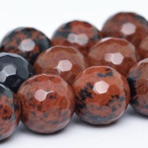 Mahogany Obsidian Beads Grade AAA Genuine Natural Gemstone Micro Faceted Round Loose Beads 6MM 8MM 10MM Bulk Lot Options | Natural genuine faceted Obsidian beads for beading and jewelry making.  #jewelry #beads #beadedjewelry #diyjewelry #jewelrymaking #beadstore #beading #affiliate #ad
