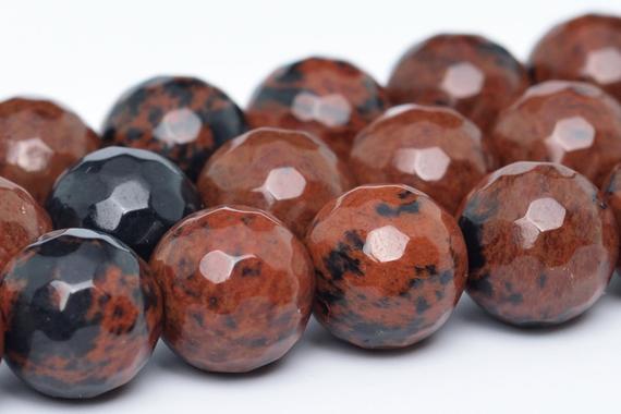 Mahogany Obsidian Beads Grade Aaa Genuine Natural Gemstone Micro Faceted Round Loose Beads 6mm 8mm 10mm Bulk Lot Options
