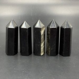 1.8" Black Obsidian Crystal Tower Point Black Crystal Obelisk Standing Point Wand Meditation Healing Crystal Grid Supply Generator Decor | Natural genuine beads Gemstone beads for beading and jewelry making.  #jewelry #beads #beadedjewelry #diyjewelry #jewelrymaking #beadstore #beading #affiliate #ad