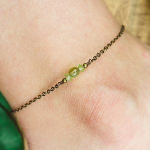 Shop Peridot Bracelets! Green peridot ankle bracelet. Peridot anklet. Handmade jewelry gift for her. Green gemstone anklet. August birthstone crystal anklet. | Natural genuine Peridot bracelets. Buy crystal jewelry, handmade handcrafted artisan jewelry for women.  Unique handmade gift ideas. #jewelry #beadedbracelets #beadedjewelry #gift #shopping #handmadejewelry #fashion #style #product #bracelets #affiliate #ad