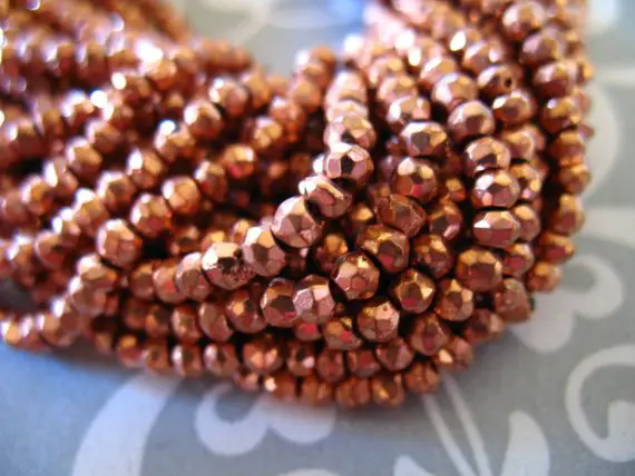 Shop Sale..  Pyrite Beads Rondelles, 1/2 Strand, 3-4 Mm, Fools Gold, Faceted, Wholesale Metallic Steampunk Py Solo