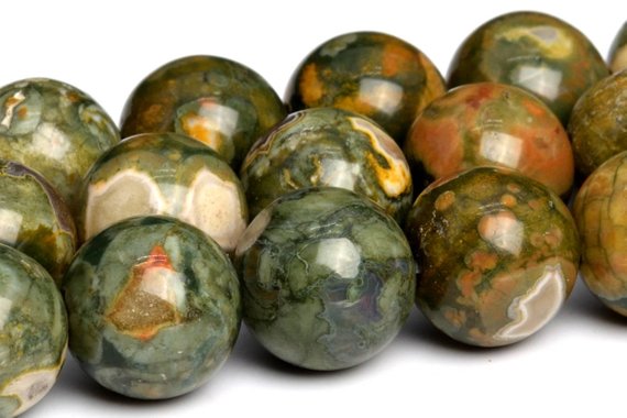 Rainforest Rhyolite Beads Africa Grade Aaa Genuine Natural Gemstone Round Loose Beads 8mm 10mm 12mm Bulk Lot Options