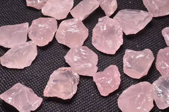 Raw Rose Crystal Beads/drilled Clear Pink Crystal Chunks/rose Quartz Beads For Jewelry/rose Crystal Beads For Pendants