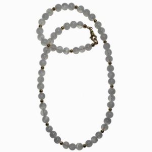Shop Selenite Necklaces! Selenite White Necklace Rare Round Gemstone Gold Beaded Handmade Jewelry | Natural genuine Selenite necklaces. Buy crystal jewelry, handmade handcrafted artisan jewelry for women.  Unique handmade gift ideas. #jewelry #beadednecklaces #beadedjewelry #gift #shopping #handmadejewelry #fashion #style #product #necklaces #affiliate #ad