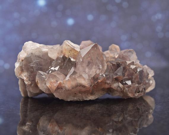 Botanic Hematoid Smoky Quartz Cluster From Congo | Red And Silvery Hematite Inclusions | Rare | 3.39" | 174.9 Grams