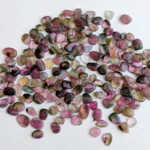 3-8mm Multi Tourmaline Plain Flat Slice Cabochons, Natural Multi Tourmaline Slices, Loose Multi Tourmaline Gems  (5cts To 10Cts Options) | Natural genuine stones & crystals in various shapes & sizes. Buy raw cut, tumbled, or polished gemstones for making jewelry or crystal healing energy vibration raising reiki stones. #crystals #gemstones #crystalhealing #crystalsandgemstones #energyhealing #affiliate #ad