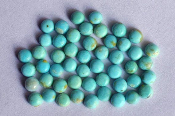 Arizona Turquoise Cabochon Calibrated Gemstones Natural 3 Mm To 25 Mm Round Shaped Loose Gemstones For Earring And Jewelry Making Stones Lot