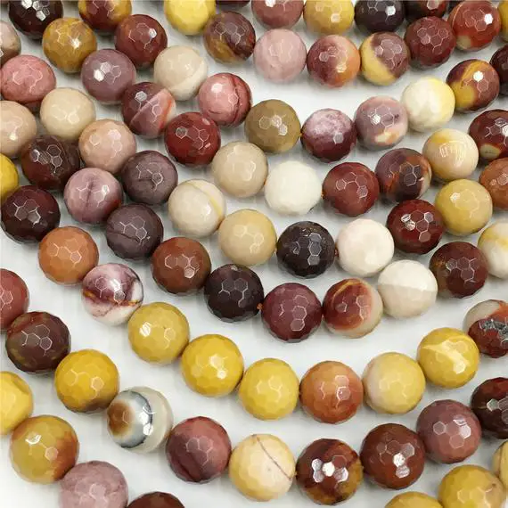 Mookaite Jasper Faceted Beads ,6mm 8mm 10mm 12mm Gemstone Loose Beads