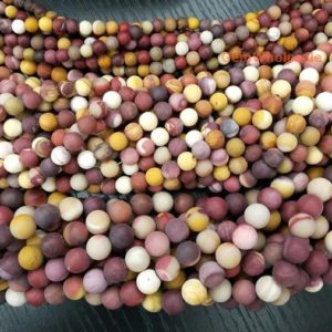 Shop Mookaite Jasper Round Beads! 15.5" 4mm/6mm Matte moukaite round beads, high quality moukaite semi-precious stone, mookaite jasper round beads, frosted moukaite beads | Natural genuine round Mookaite Jasper beads for beading and jewelry making.  #jewelry #beads #beadedjewelry #diyjewelry #jewelrymaking #beadstore #beading #affiliate #ad
