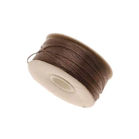 64-yard Nylon Beading Thread String Cord; Size D, Brown