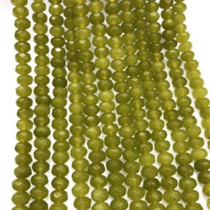 Shop Jade Rondelle Beads! 4x3mm Faceted Pink Glass Rondelle Beads, Glass Jewelry | Natural genuine rondelle Jade beads for beading and jewelry making.  #jewelry #beads #beadedjewelry #diyjewelry #jewelrymaking #beadstore #beading #affiliate #ad