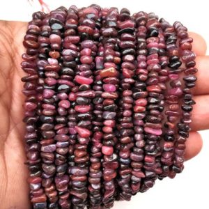 Shop Ruby Beads! AAA Quality 16"Long Beautiful Natural Chip Beads,Uncut Chip Bead,Polished Smooth Chips Bead,Gemstone Wholesale Price,Making Handmade Jewelry | Natural genuine beads Ruby beads for beading and jewelry making.  #jewelry #beads #beadedjewelry #diyjewelry #jewelrymaking #beadstore #beading #affiliate #ad