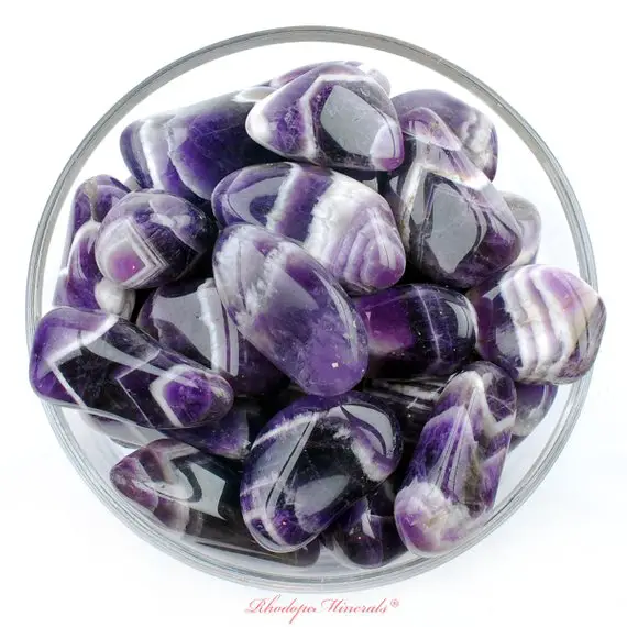 Amethyst Chevron Tumbled Stone, Amethyst Chevron, Tumbled Stones, Amethyst, Stones, Crystals, Rocks, Gifts, Gemstones, Gems, Zodiac Crystals