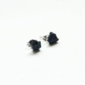 Shop Black Tourmaline Jewelry! Raw Tourmaline Earrings-October Birthstone Earrings-Womens and Mens Earrings-Black Tourmaline Stud Earrings-Natural Gemstone-Purification | Natural genuine Black Tourmaline jewelry. Buy handcrafted artisan men's jewelry, gifts for men.  Unique handmade mens fashion accessories. #jewelry #beadedjewelry #beadedjewelry #shopping #gift #handmadejewelry #jewelry #affiliate #ad