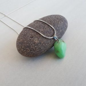 Shop Chrysoprase Necklaces! Chrysoprase pendant necklace – Raw Chrysoprase Pendant for men. Chrysoprase jewelry Healing stone. Gift stone for girlfriend or boyfriend | Natural genuine Chrysoprase necklaces. Buy handcrafted artisan men's jewelry, gifts for men.  Unique handmade mens fashion accessories. #jewelry #beadednecklaces #beadedjewelry #shopping #gift #handmadejewelry #necklaces #affiliate #ad