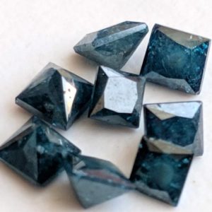 Blue Diamonds, MELEE DIAMONDS 2-3 mm, Square Princess Cut Faceted Blue Diamond For Jewelry, 1Pc-PPD292 | Natural genuine other-shape Diamond beads for beading and jewelry making.  #jewelry #beads #beadedjewelry #diyjewelry #jewelrymaking #beadstore #beading #affiliate #ad