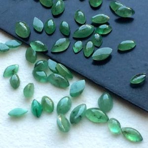 Shop Emerald Cabochons! 1.5×3-3x5mm Emerald Marquise Cabochons, Natural Emerald Plain Marquise Flat Back Cabochons For Jewelry (1Ct To 10Ct Options) – AUSPH14 | Natural genuine stones & crystals in various shapes & sizes. Buy raw cut, tumbled, or polished gemstones for making jewelry or crystal healing energy vibration raising reiki stones. #crystals #gemstones #crystalhealing #crystalsandgemstones #energyhealing #affiliate #ad