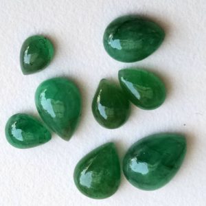 Shop Emerald Cabochons! 5x7mm – 8x12mm Emerald Plain Pear Cabochons, Natural Emerald Flat Back Cabochons, 4 Pcs Loose Emerald Pear Gemstone, Emerald For Jewelry | Natural genuine stones & crystals in various shapes & sizes. Buy raw cut, tumbled, or polished gemstones for making jewelry or crystal healing energy vibration raising reiki stones. #crystals #gemstones #crystalhealing #crystalsandgemstones #energyhealing #affiliate #ad