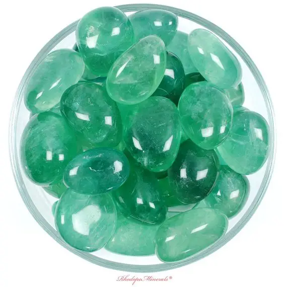 Green Fluorite Tumbled Stone, Green Fluorite, Tumbled Stones, Stones, Crystals, Rocks, Gifts, Gemstones, Gems, Zodiac Crystals, Healing