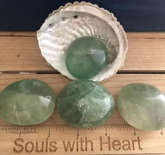 Fluorite Pebble Stones, Touch Stone, Increases Concentration, Healing Stone, Healing Crystal, Spiritual Stone, Meditation, Tumbled Stone