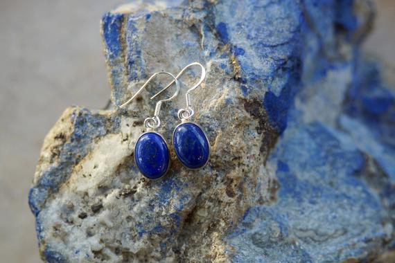 Lapis Lazuli Earrings Sterling Silver // Lapis Earrings // Lapis Dangle Earrings // Lapis Lazuli Drop Earrings // Blue Lapis Drop Earrings