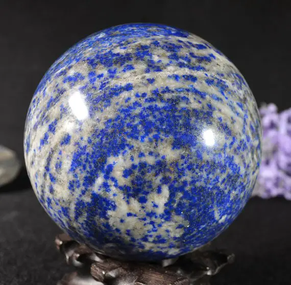 3.54"best Natural Large Lapis Lazuli Sphere/lazuli Ball/ Lazuli Decoration/energy Stone Ornaments/healing Stone Of Lazuli Sphere-90mm#fh166