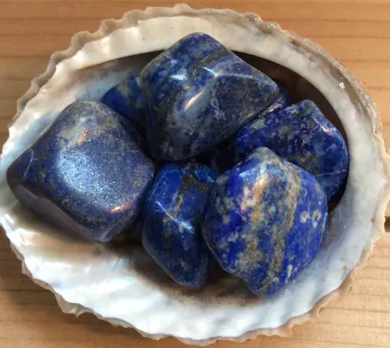 Lapis Grade A Medium Tumbled Stone, Healing Crystal, Healing Stone, Spiritual Stone, Chakra Stone